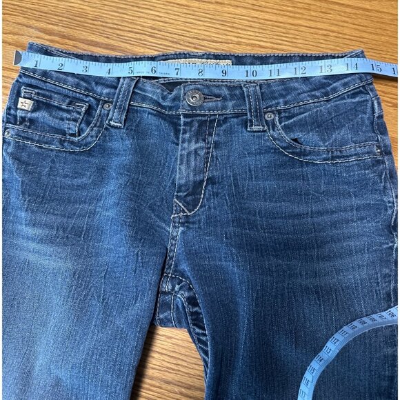 Big Star Kayla Straight Distressed  Jeans With Embroidered Pockets Size 27R - Picture 12 of 13
